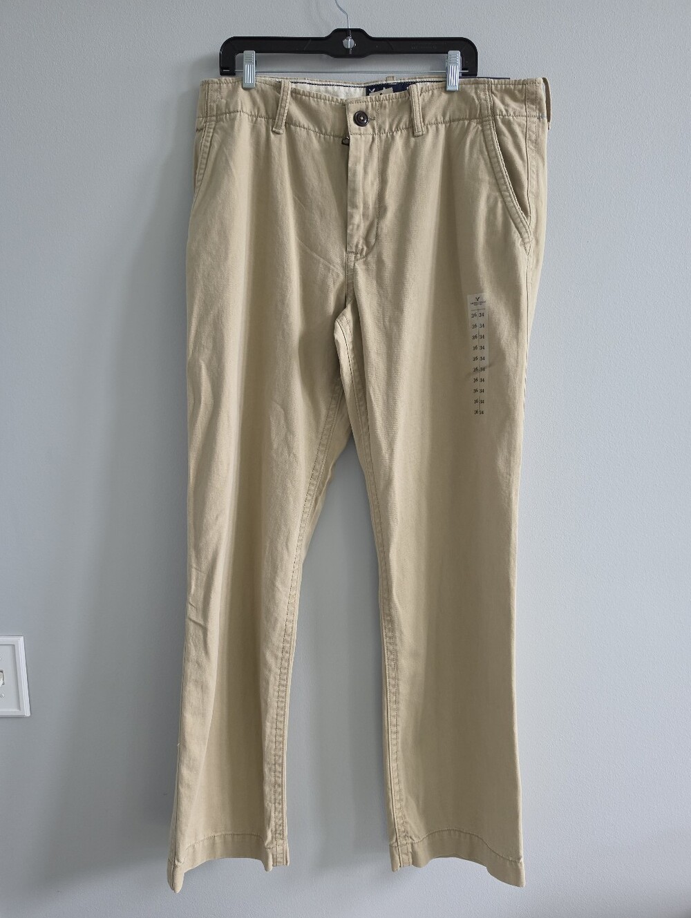 American Eagle Men’s Relaxed Khaki Pants 36x34 Beige Chino NWT